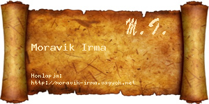 Moravik Irma névjegykártya